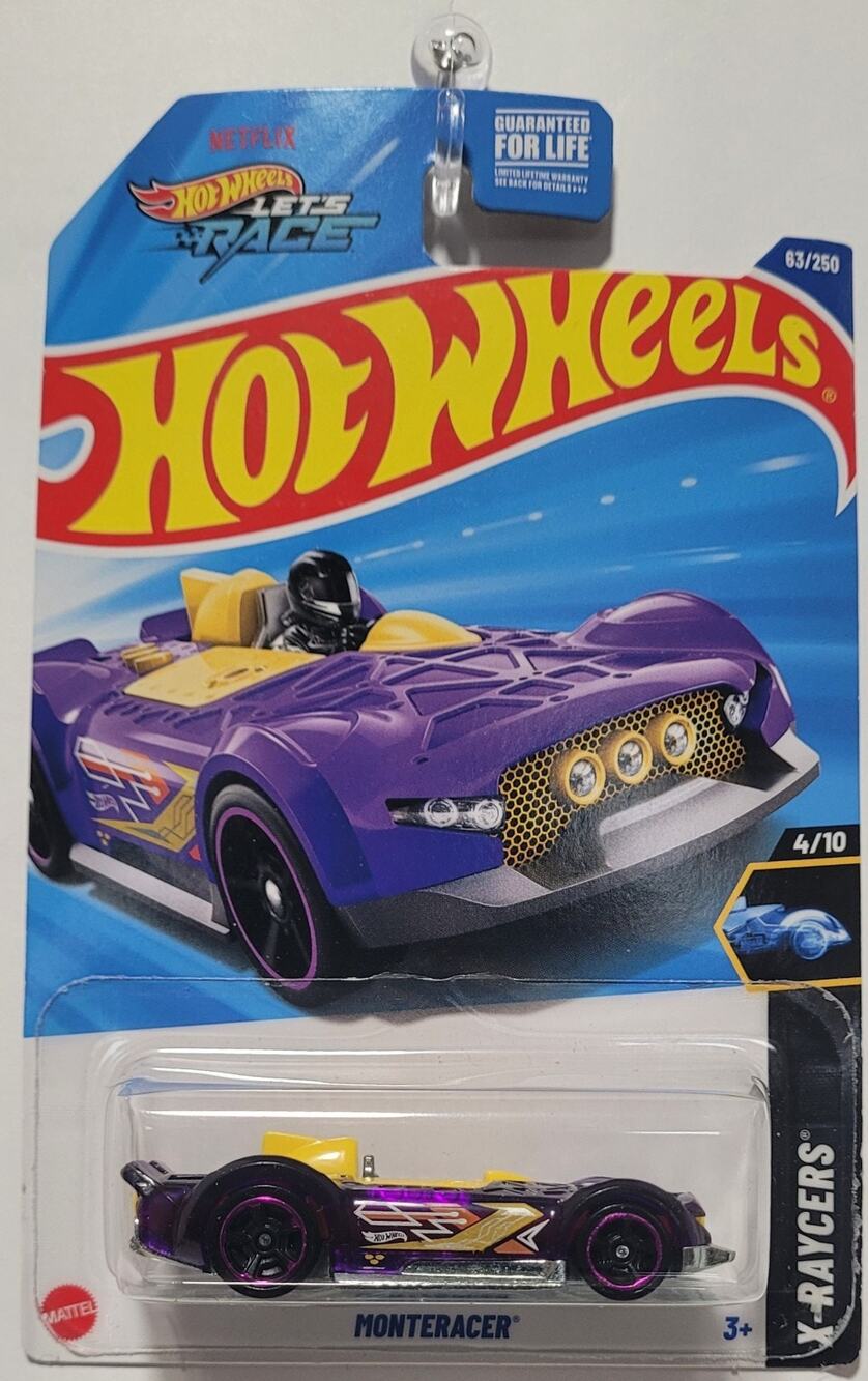 2025 Hot Wheels Monteracer Clear Violet 63/250 Let's Race Netflix Series 4/10